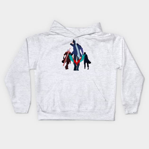 Nero, Dante, and V Kids Hoodie by AlonaGraph